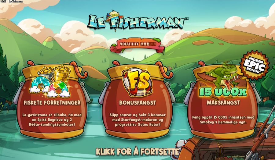 Introbilde på spilleautomaten Le Fisherman fra Hacksaw Gaming