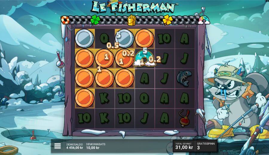 Free spins med funksjoner på spilleautomaten Le Fisherman