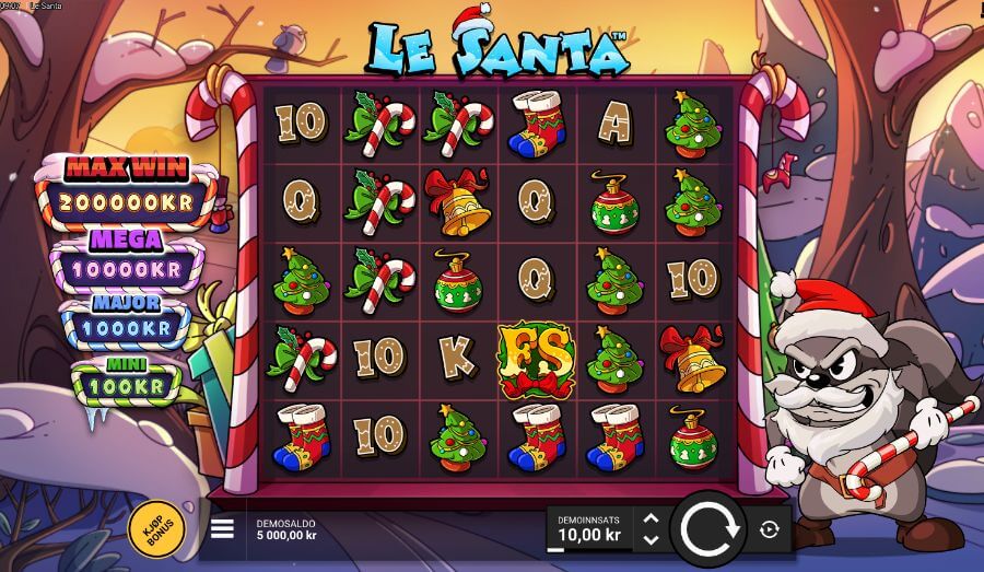 Hovedspillet på spilleautomaten Le Santa