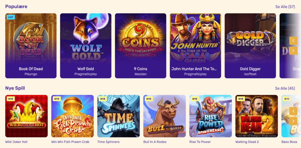 Spilleautomater hos kryptocasinoet LetsLucky