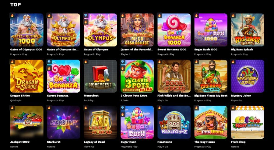 Level Up Casino har et variert utvalg av spilleautomater og andre casinospill