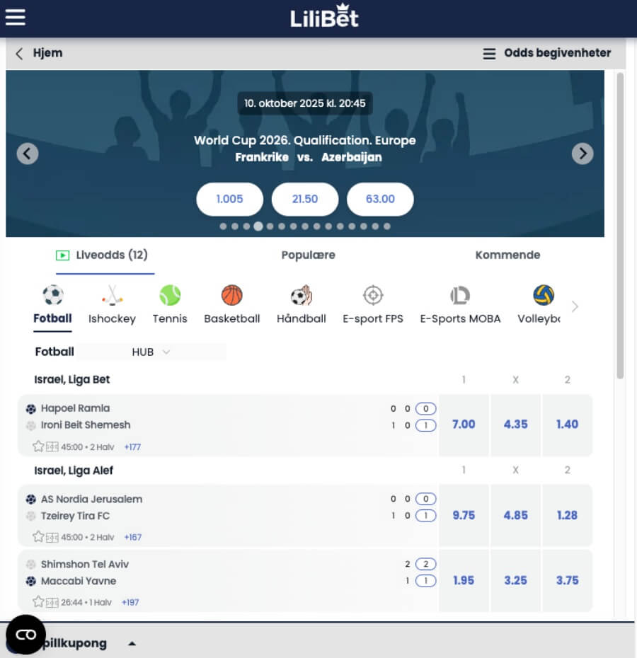 Mobilcasino hos LiliBet