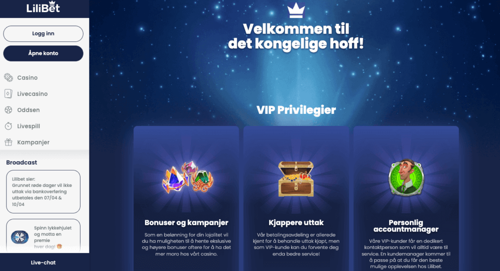 VIP-programmet hos LiliBet