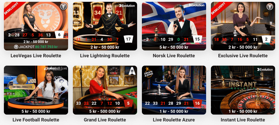 Live Roulette varianter hos LeoVegas