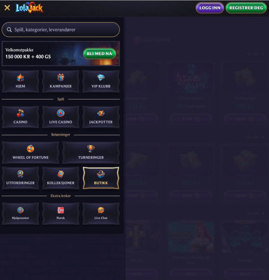 LolaJack mobilcasino