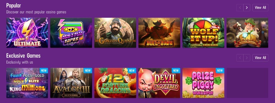 Lucky Casino har et variert utvalg av spilleautomater og casinospill