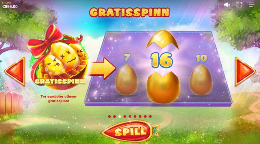 Free spins på spilleautomaten Lucky Easter