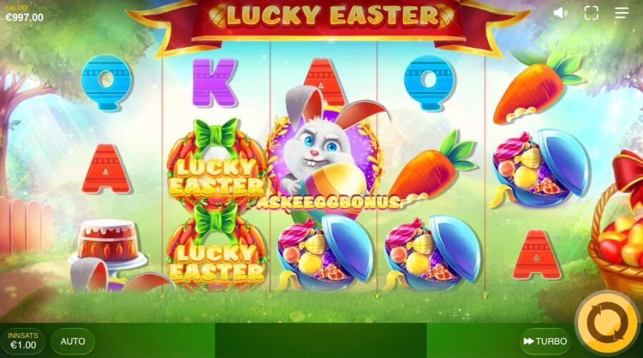 Hovedspillet på spilleautomaten Lucky Easter