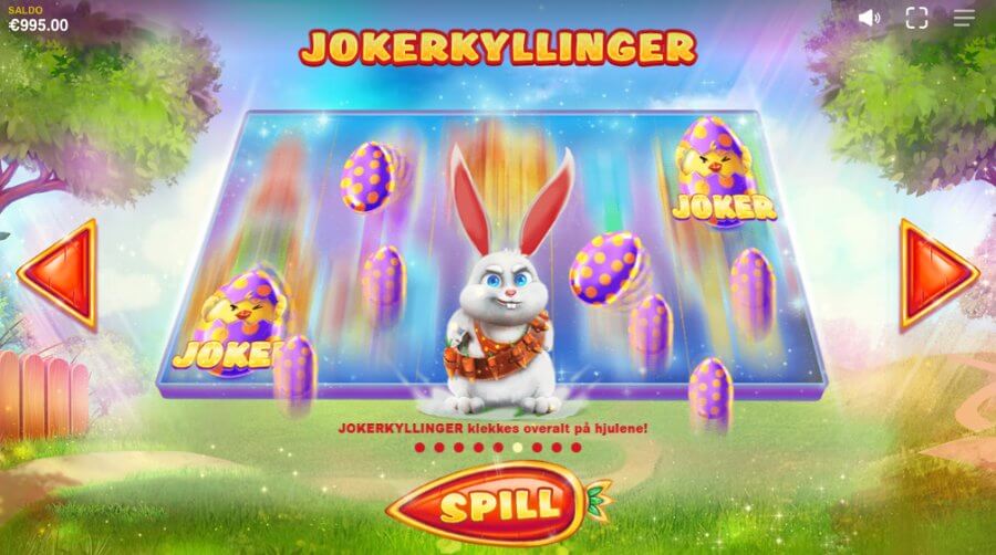 Jokerkyllinger på spilleautomaten Lucky Easter