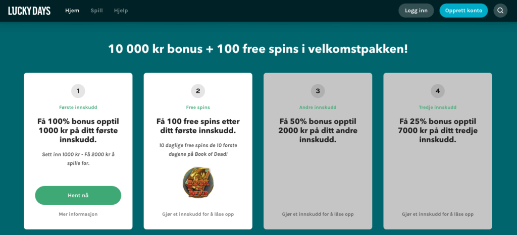 LuckyDays free spins