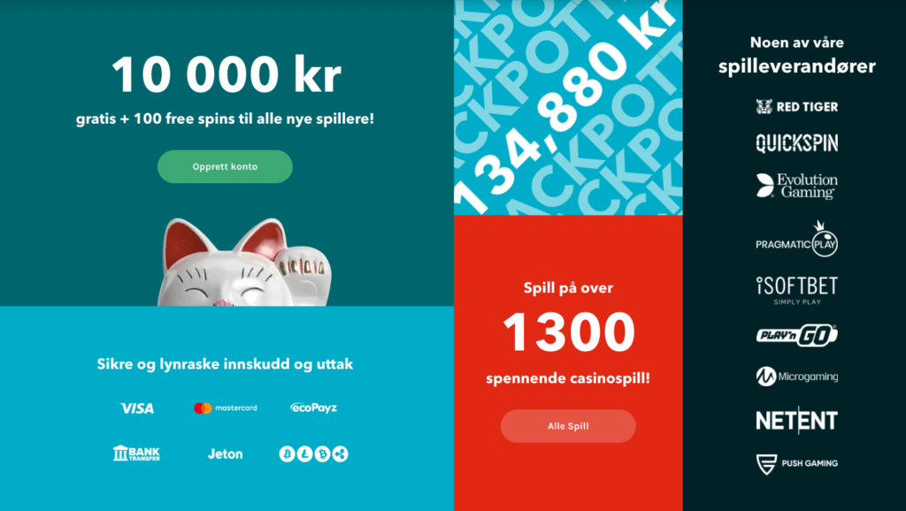 LuckyDays spillutviklere og betalingsmetoder