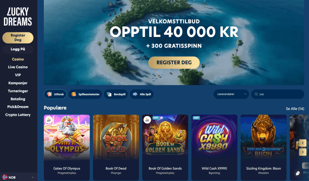 En heftig julebonus venter hos LuckyDreams Casino