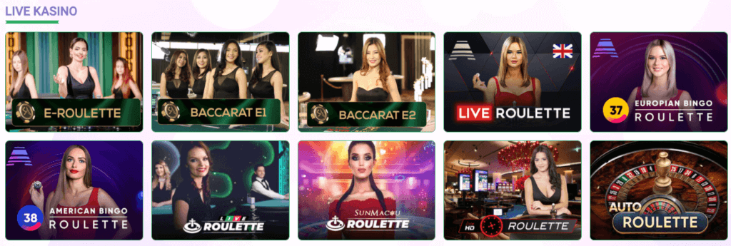 Live Casino hos Lucy's Casino