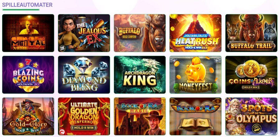 Lucy's Casino har et variert utvalg av spilleautomater og andre casinospill