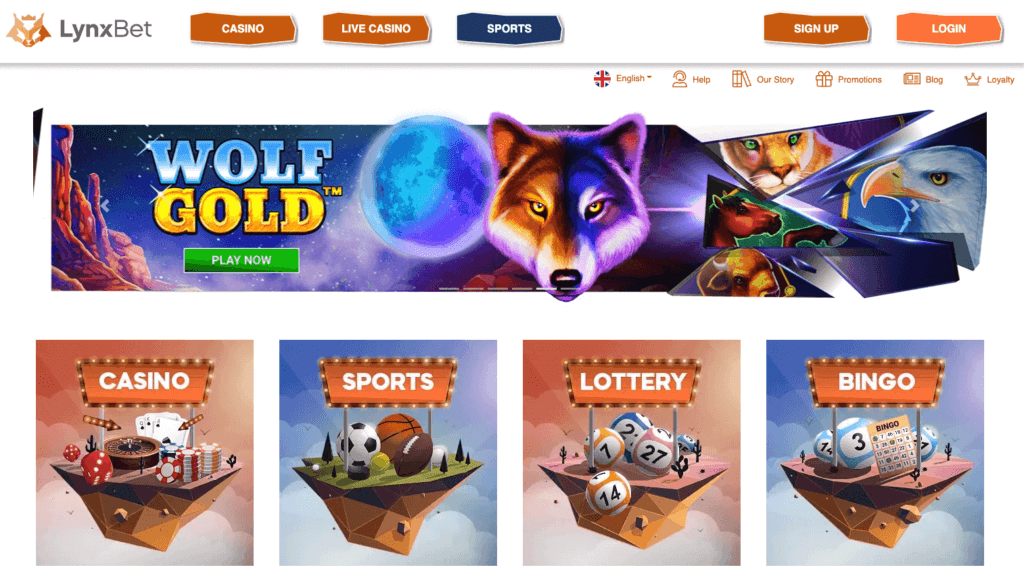 LynxBet forside