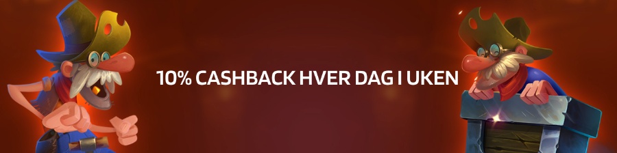 LyraCasino har en 10% cashback hver uke