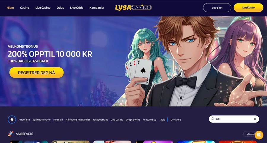 Lysa Casino - Forside