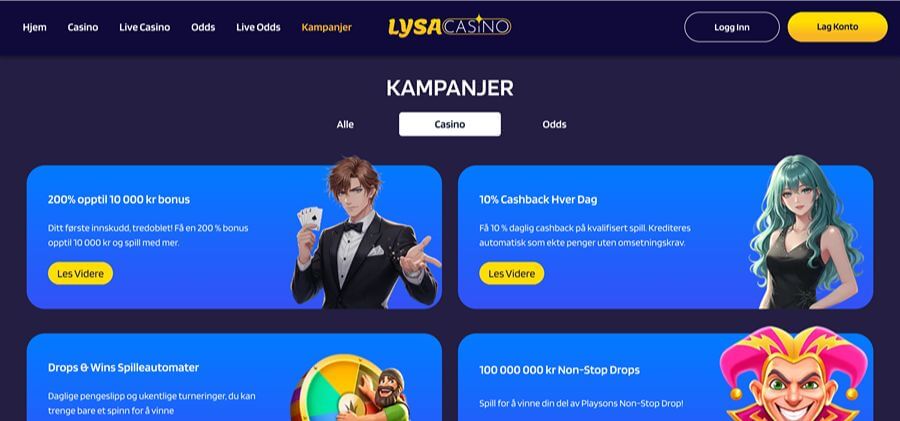 Lysa Casino Kampanjer