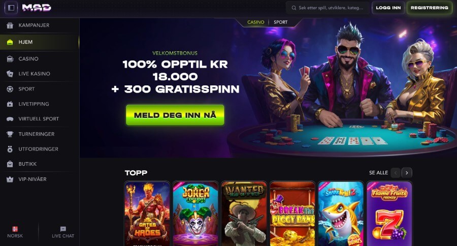 Mad Casino Forside