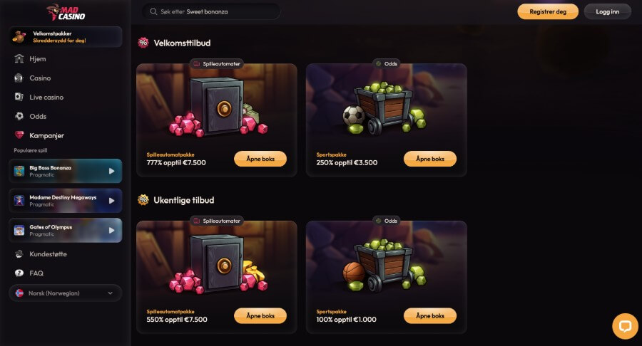 Madcasino.io Kampanjer