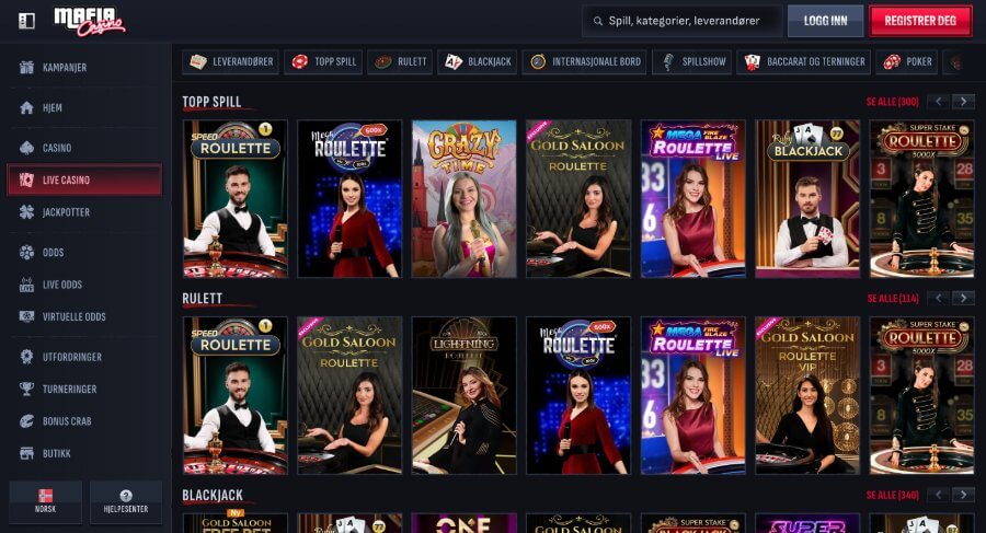Mafia Casino Live Casino