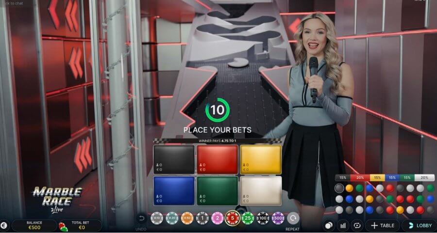 Marble Race Live Bet