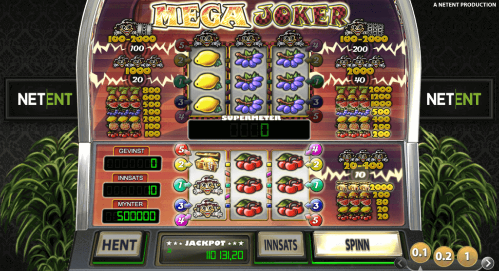 Mega Joker - spilleautomat med høy RTP