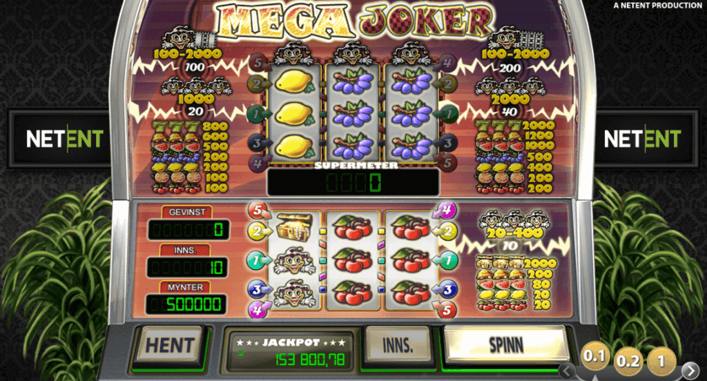 Spilleautomaten Mega Joker har en høy RTP
