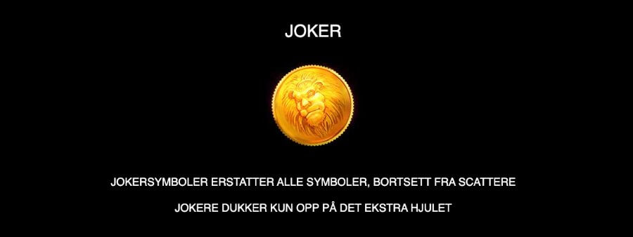 Mega Moolah Megaways™ har en joker som fungerer som wild og kan aktivere lykkehjulet