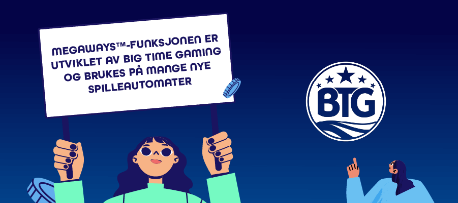 Megaways™-funksjonen som er utviklet av Big Time Gaming brukes på mange nye spilleautomater