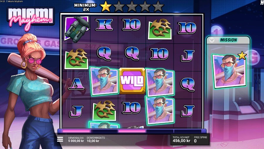 Free spins på spilleautomaten Miami Mayhem