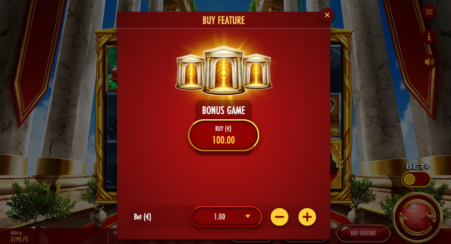 Spilleautomaten Midas Golden Touch 2 har også en Bonus Buy-funksjon tilgjengelig