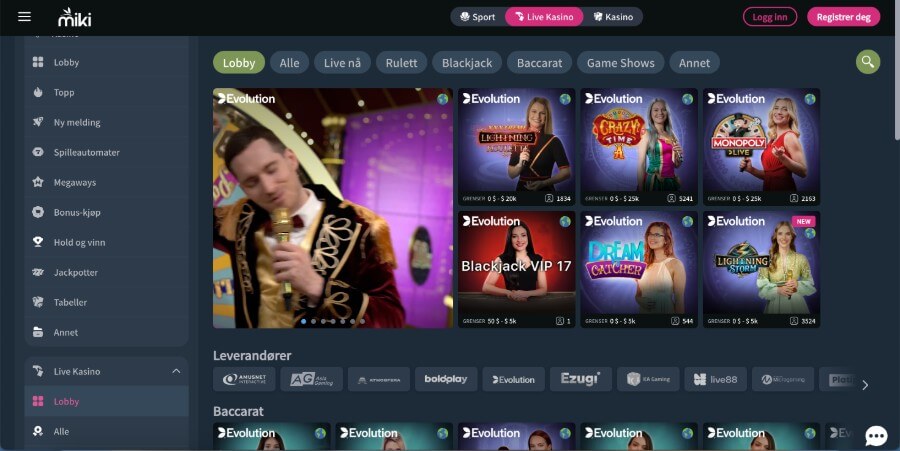 Miki Live Casino