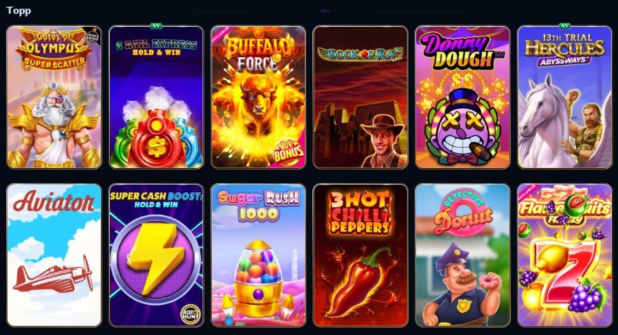 Millioner har et interessant utvalg av spilleautomater og andre casinospill