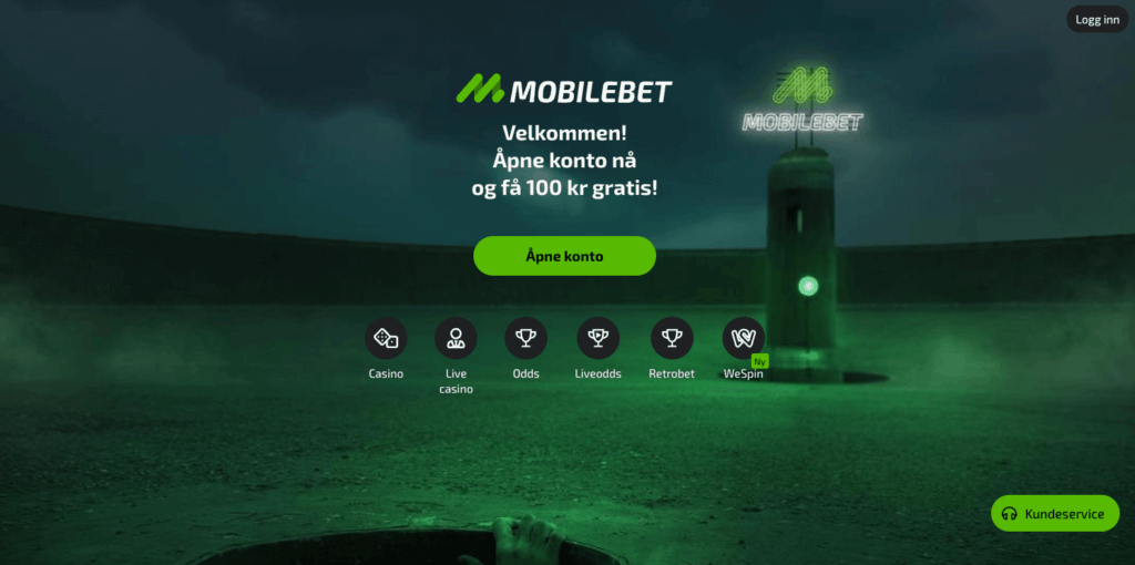 Mobilebet med tilbud om 100 kr gratis uten innskudd
