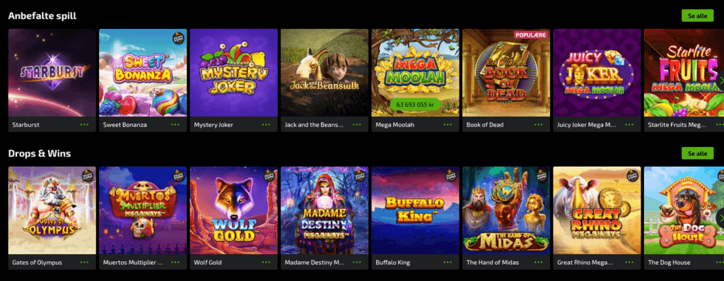 Spilleautomater hos nettcasinoet Mobilebet Spilleautomater hos Mobilebet