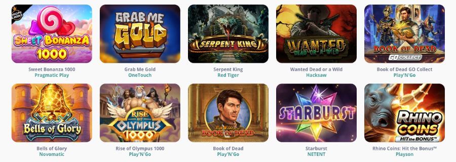 MoiCasino har et utvalg av spilleautomater og andre casinospill