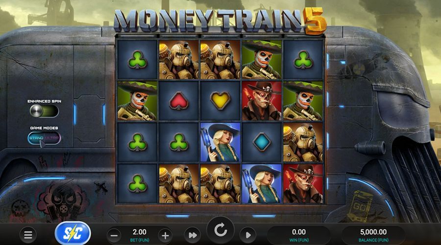 Hovedspillet på Money Train 5 fra Relax Gaming