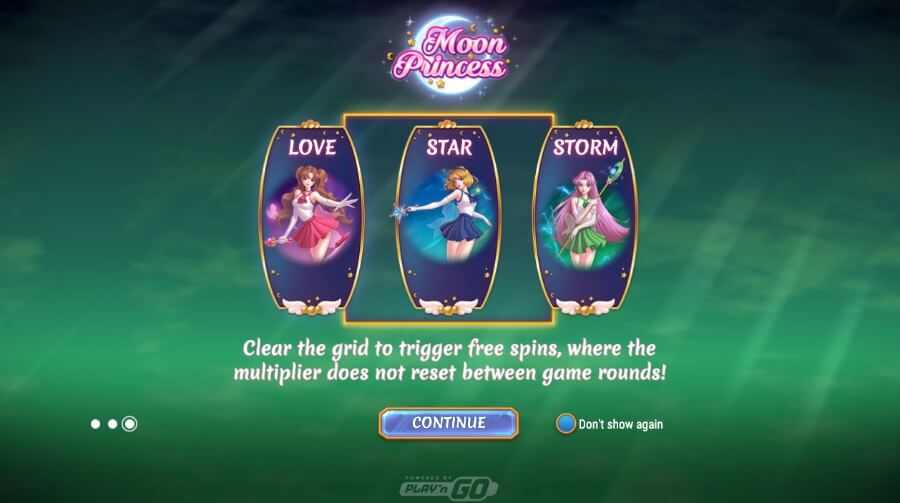 Introbilde på spilleautomaten Moon Princess fra Play'n GO