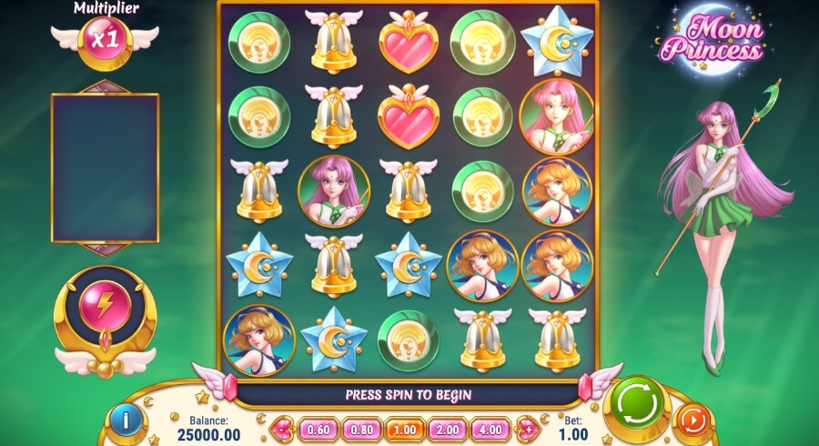 Hovedspillet på spilleautomaten Moon Princess