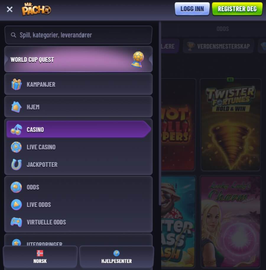 MrPacho har et mobilcasino via nettleseren
