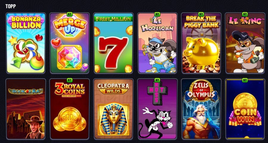 MrPacho har et variert utvalg av spilleautomater og andre casinospill