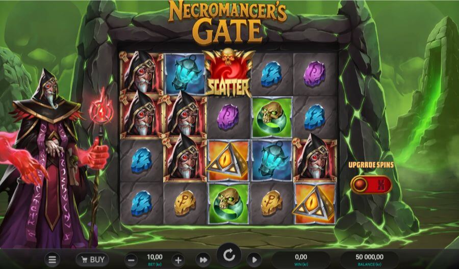 Hovedspillet på spilleautomaten Necromancer's Gate