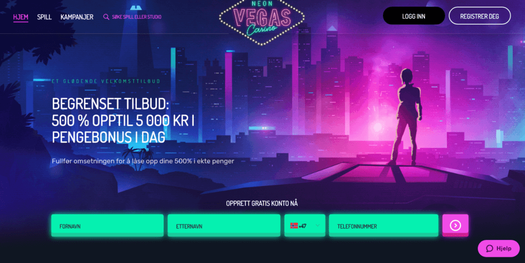 NeonVegas forside