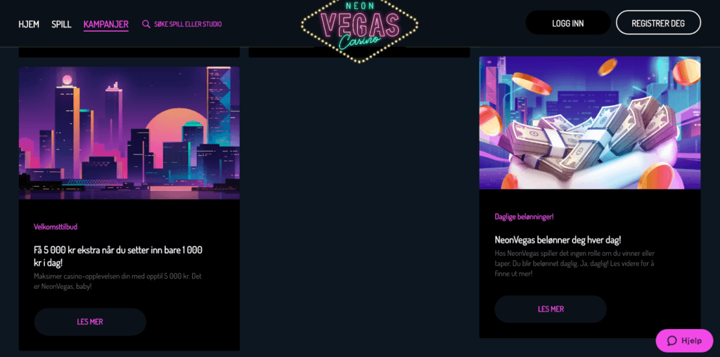 NeonVegas tilbud
