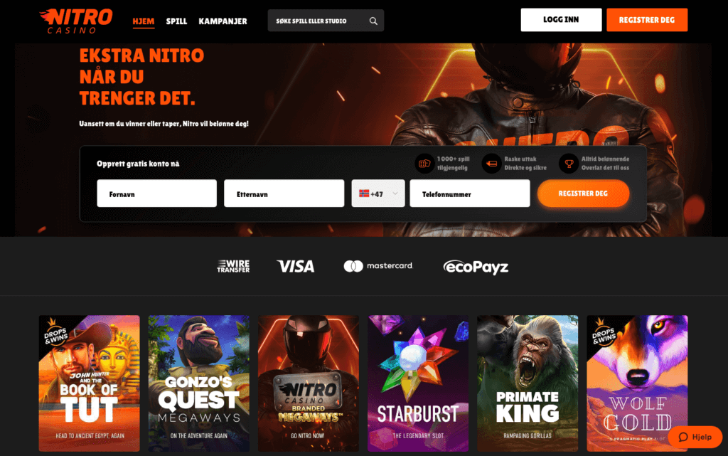 NitroCasino velkomstbonus