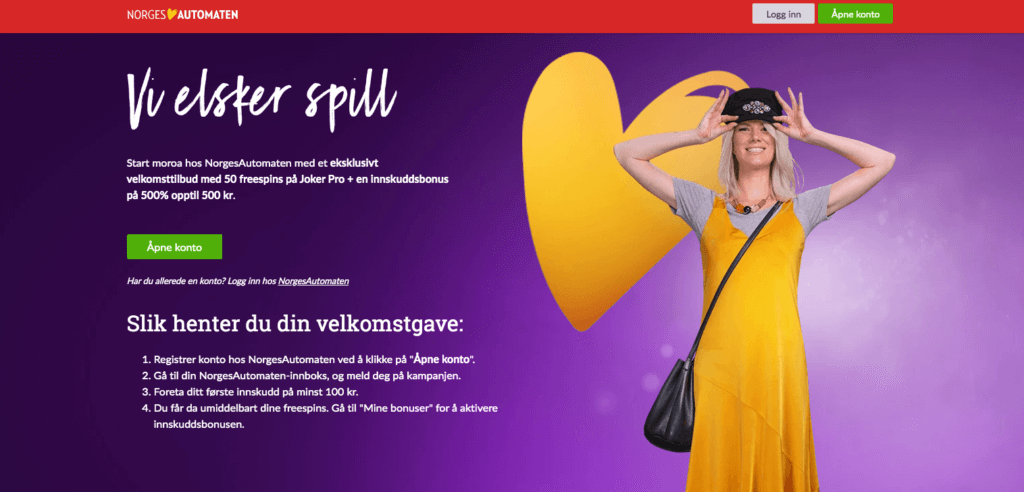 Eksklusiv bonus hos Norgesautomaten