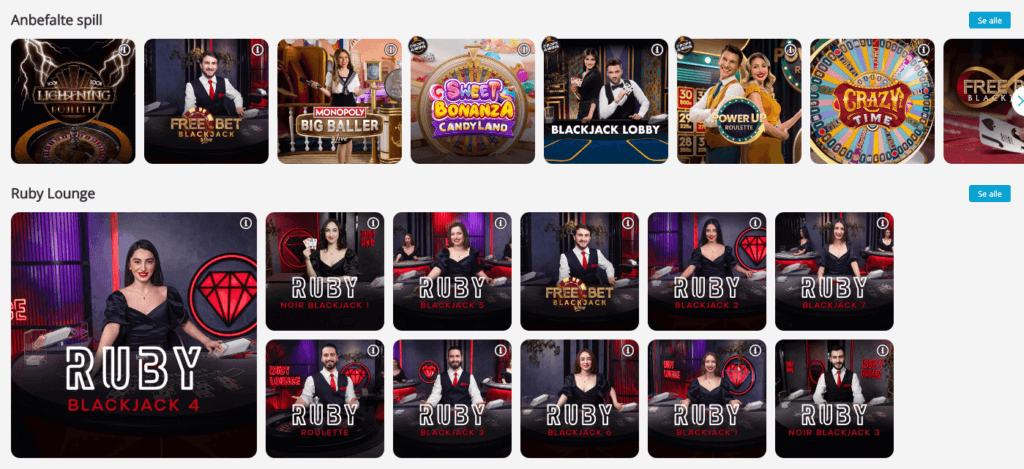 Live Casino hos nettcasinoet NorgesSpill Live casino hos NorgesSpill