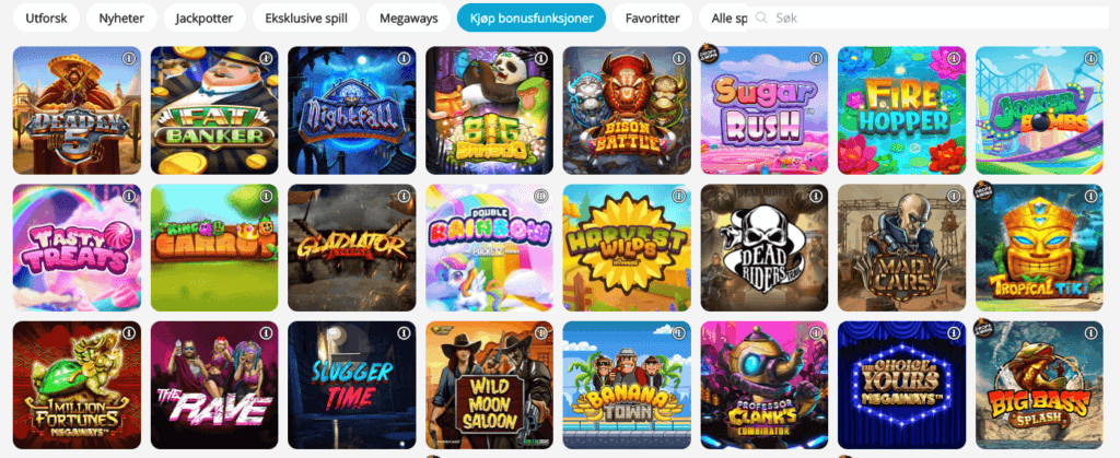 Spilleautomater hos nettcasinoet NorgesSpill Spilleautomater hos NorgesSpill