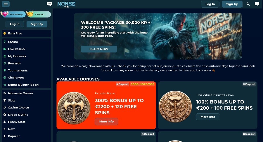 NorseWin Velkomstbonus